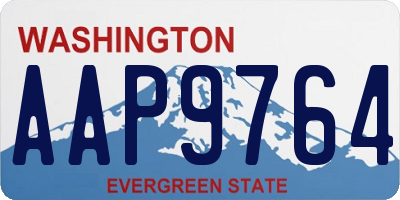 WA license plate AAP9764