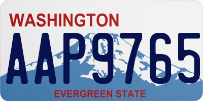 WA license plate AAP9765