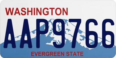 WA license plate AAP9766