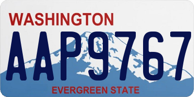 WA license plate AAP9767