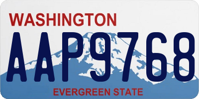 WA license plate AAP9768