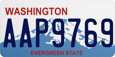 WA license plate AAP9769