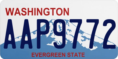 WA license plate AAP9772