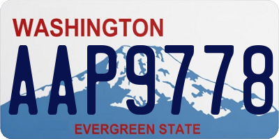 WA license plate AAP9778