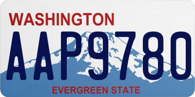 WA license plate AAP9780
