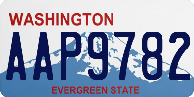 WA license plate AAP9782