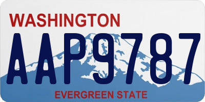 WA license plate AAP9787