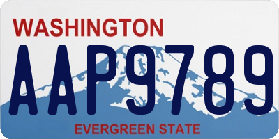 WA license plate AAP9789