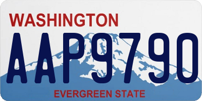 WA license plate AAP9790