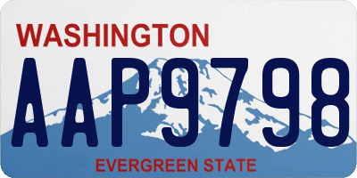WA license plate AAP9798