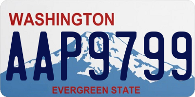 WA license plate AAP9799