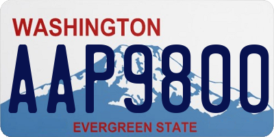 WA license plate AAP9800