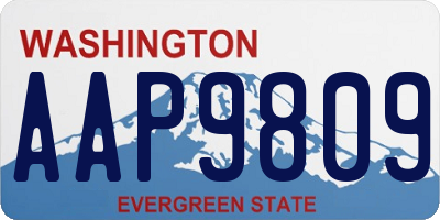 WA license plate AAP9809
