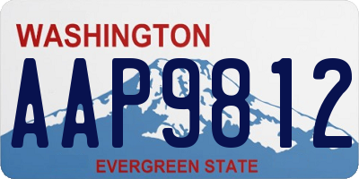 WA license plate AAP9812