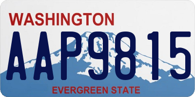 WA license plate AAP9815