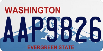 WA license plate AAP9826