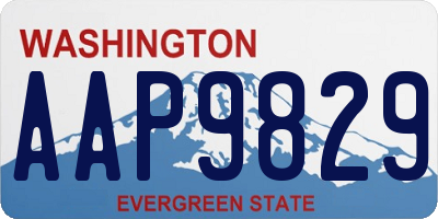 WA license plate AAP9829