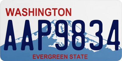 WA license plate AAP9834