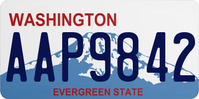 WA license plate AAP9842