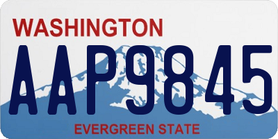 WA license plate AAP9845