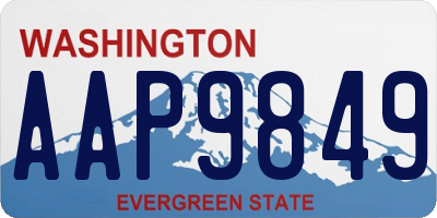 WA license plate AAP9849