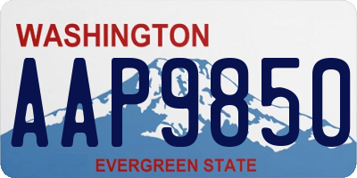 WA license plate AAP9850