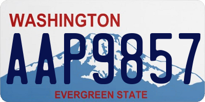 WA license plate AAP9857