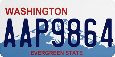 WA license plate AAP9864