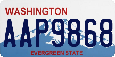 WA license plate AAP9868