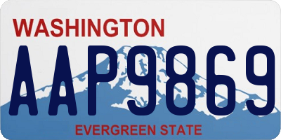 WA license plate AAP9869