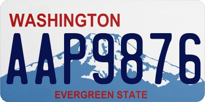 WA license plate AAP9876