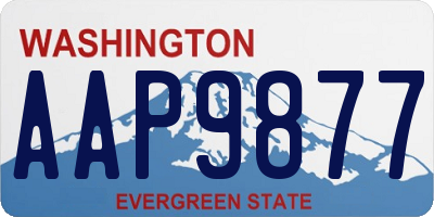 WA license plate AAP9877