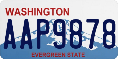 WA license plate AAP9878