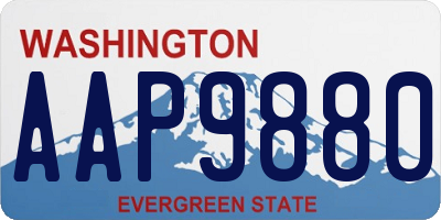 WA license plate AAP9880