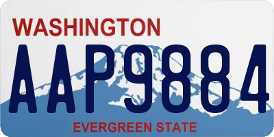 WA license plate AAP9884