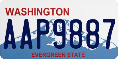 WA license plate AAP9887