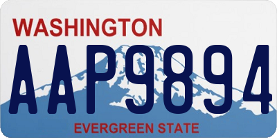 WA license plate AAP9894