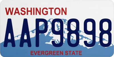 WA license plate AAP9898