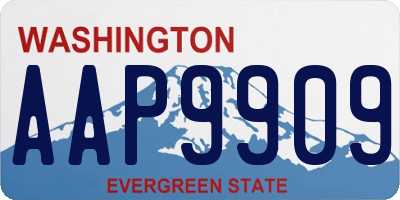 WA license plate AAP9909