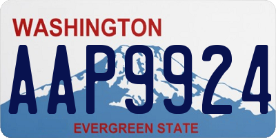 WA license plate AAP9924