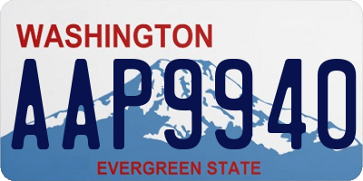 WA license plate AAP9940