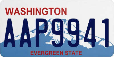 WA license plate AAP9941