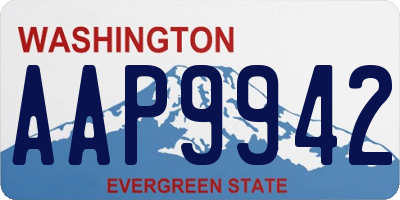 WA license plate AAP9942