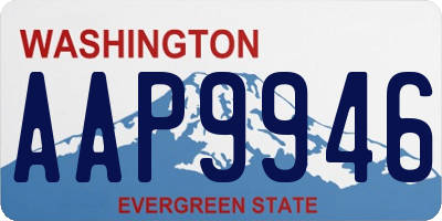 WA license plate AAP9946