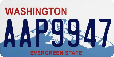 WA license plate AAP9947