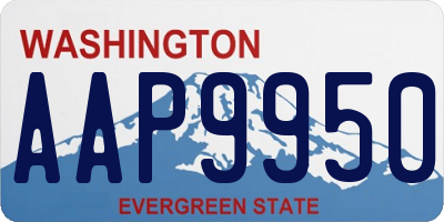 WA license plate AAP9950