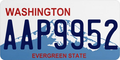 WA license plate AAP9952