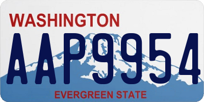 WA license plate AAP9954