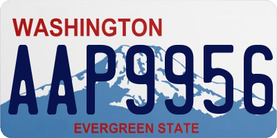 WA license plate AAP9956