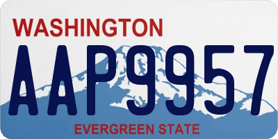 WA license plate AAP9957